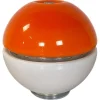 Clearance Pamono Italian Space Age Metal, Orange Plastic and White Opaline Glass Table Lamp, 1970s