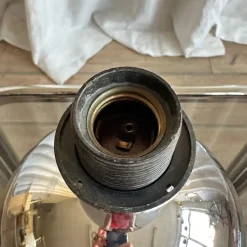 Sale Pamono Italian Space Age Spherical Chrome Table Lamp, 1970s