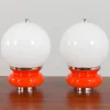 Hot Pamono Italian Space Age Table Lamps in Murano Glass by Carlo Nason for Mazzega, 1970s, Set of 2
