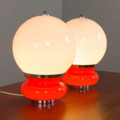 Hot Pamono Italian Space Age Table Lamps in Murano Glass by Carlo Nason for Mazzega, 1970s, Set of 2