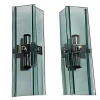 Best Pamono Italian Space Age Wall Sconces in Chrome Metal and Tempered Crystal, 1970s, Set of 2