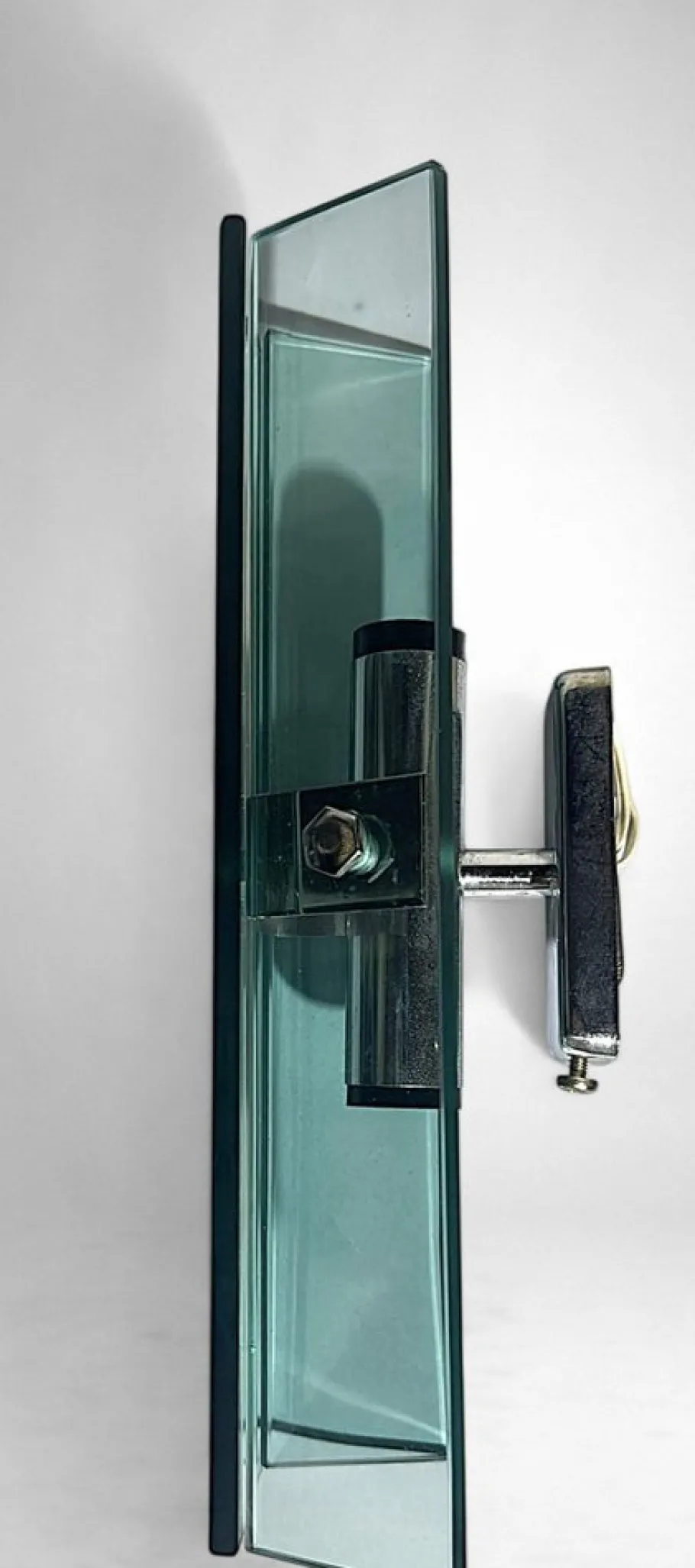 Best Pamono Italian Space Age Wall Sconces in Chrome Metal and Tempered Crystal, 1970s, Set of 2