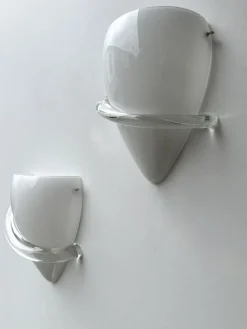 Best Pamono Italian Swan Sconces Murano Glass by Tina Aufiero for Venini, 1995, Set of 2