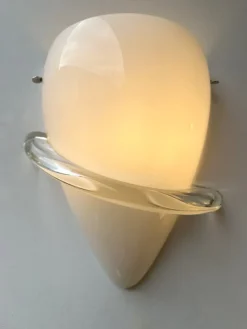 Best Pamono Italian Swan Sconces Murano Glass by Tina Aufiero for Venini, 1995, Set of 2