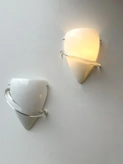 Best Pamono Italian Swan Sconces Murano Glass by Tina Aufiero for Venini, 1995, Set of 2