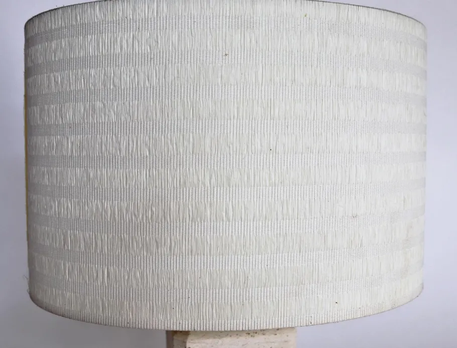 Outlet Pamono Italian Table Lamp in Travertine Marble, 1970s