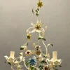 Discount Pamono Italian Tole Flower Chandelier, 1960s