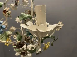 Discount Pamono Italian Tole Flower Chandelier, 1960s