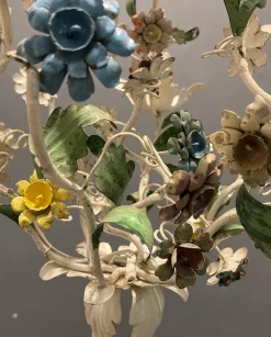 Discount Pamono Italian Tole Flower Chandelier, 1960s