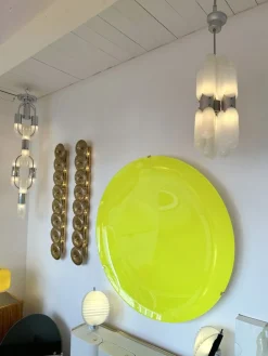 New Pamono Italian Torpedo Chandelier in Metal and Murano Glass by Carlo Nason for Mazzega, 1970s