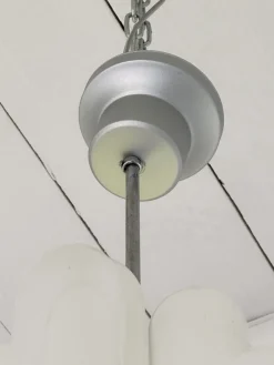 New Pamono Italian Torpedo Chandelier in Metal and Murano Glass by Carlo Nason for Mazzega, 1970s