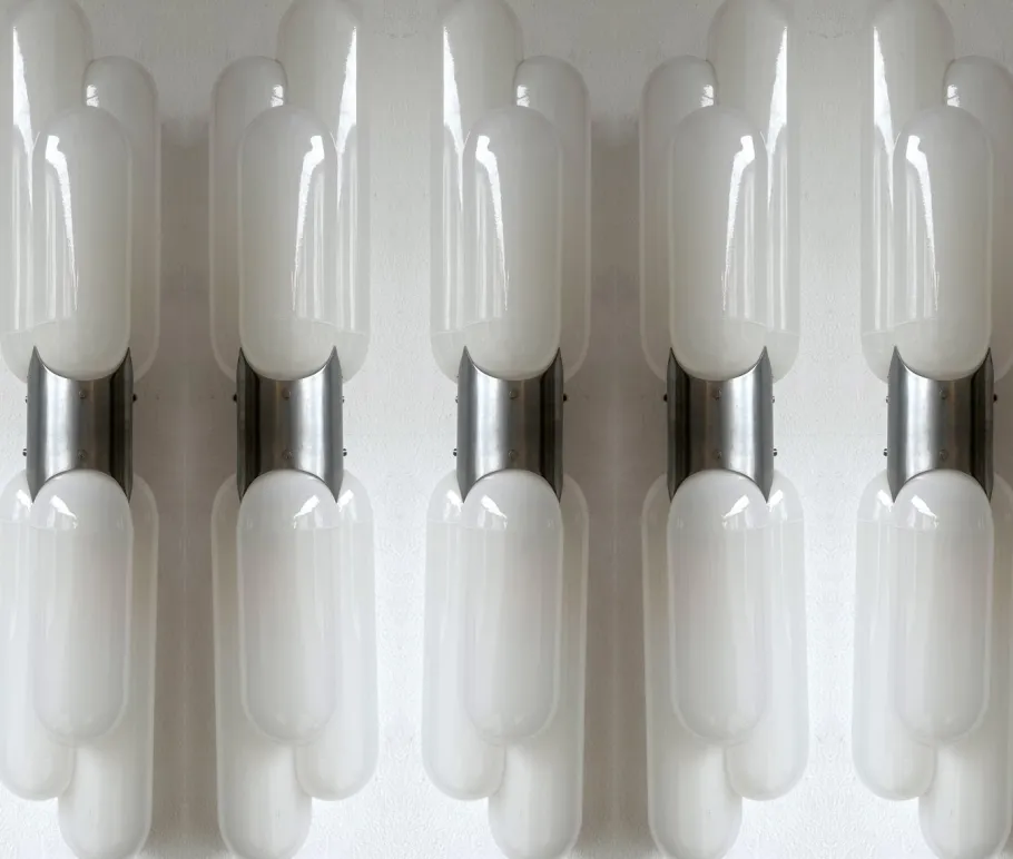 Online Pamono Italian Torpedo Murano Glass Sconce attributed to Mazzega, 1970s