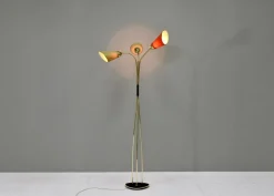 New Pamono Italian Triennale Floor Lamp in Brass from Arredoluce, 1950