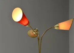 New Pamono Italian Triennale Floor Lamp in Brass from Arredoluce, 1950