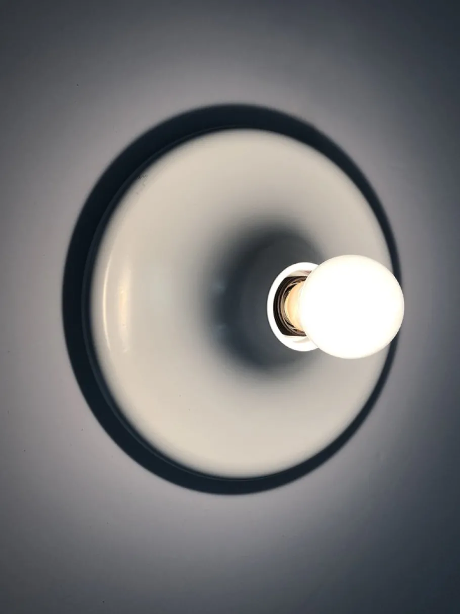 New Pamono Italian Ufo Disc Wall Sconces from Targetti, 1970s, Set of 2