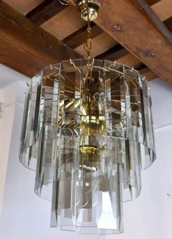 Hot Pamono Italian Veca Chandelier with 3 Levels, 1970s