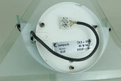 Discount Pamono Italian Wall Lamps Lamperti Model Illo in Etched Glass and Metal, 1980s, Set of 2