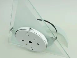 Discount Pamono Italian Wall Lamps Lamperti Model Illo in Etched Glass and Metal, 1980s, Set of 2