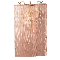 Clearance Pamono Italian Wall Light in Murano Pink Glass, 1990s