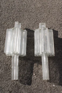 Clearance Pamono Italian Wall Sconces from Venini, 1960s, Set of 2