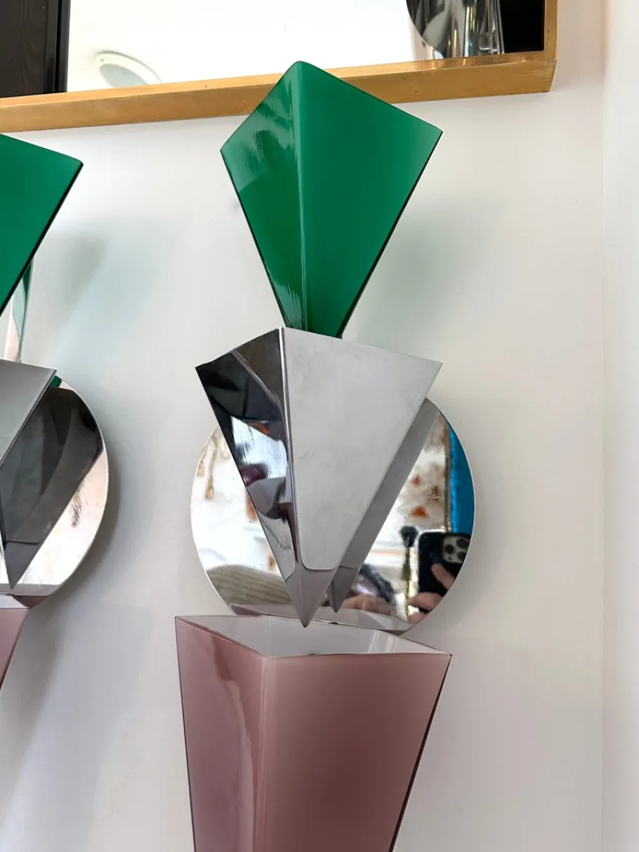 Best Pamono Italian Wassily Sconces attributed to Tihani and Mancini for Foscarini, 1980s, Set of 2