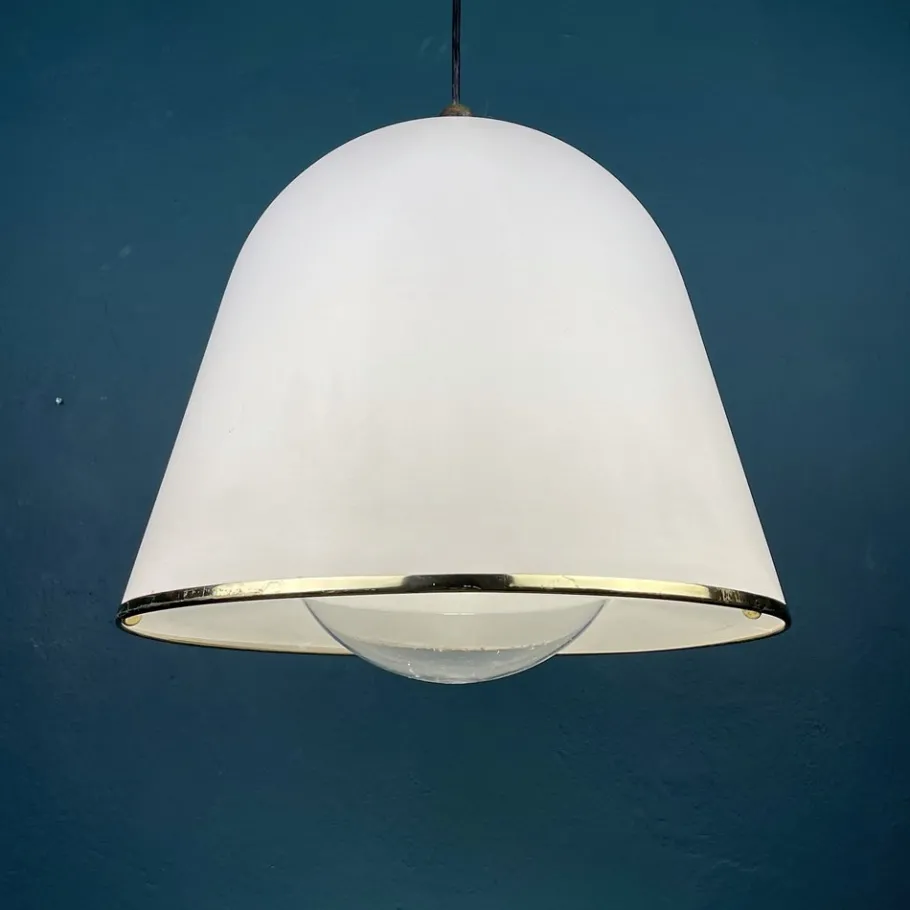 Clearance Pamono Italian White Kuala Pendant Lamp by Franco Bresciani for Guzzini Italy, 1970s