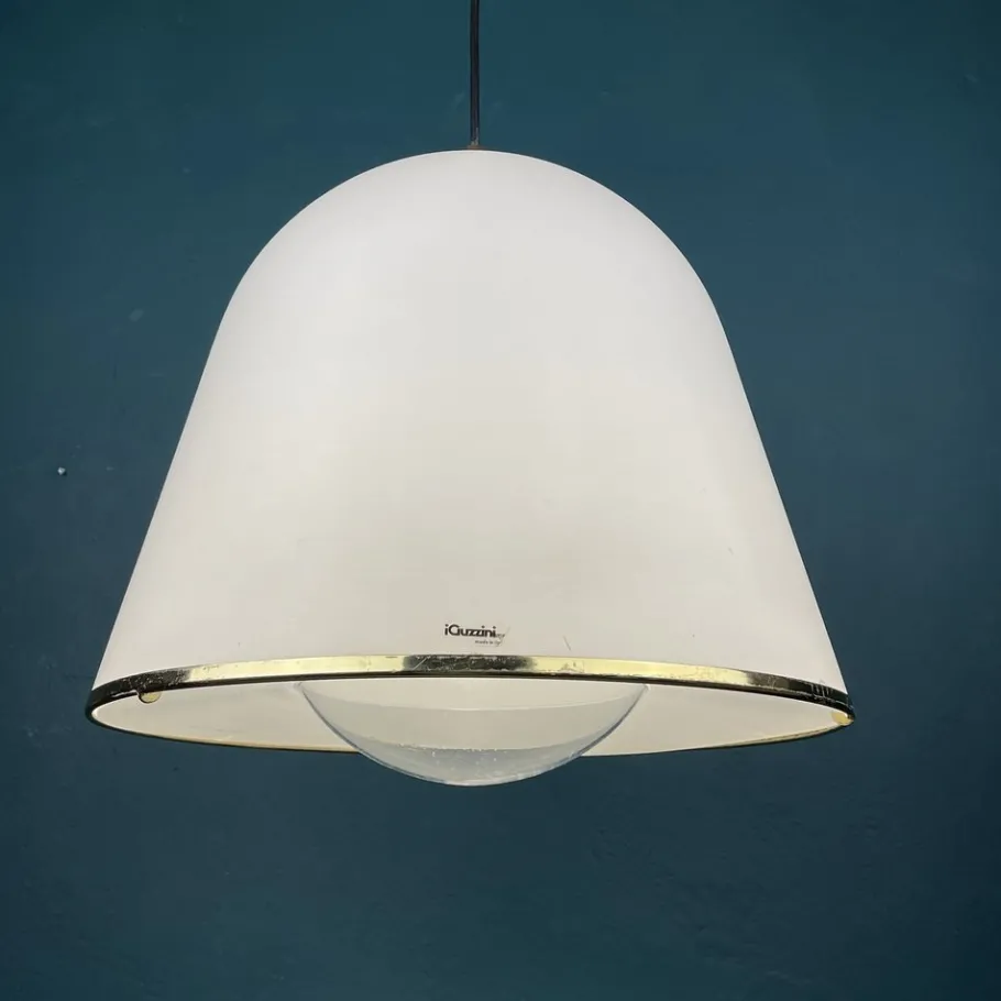 Clearance Pamono Italian White Kuala Pendant Lamp by Franco Bresciani for Guzzini Italy, 1970s
