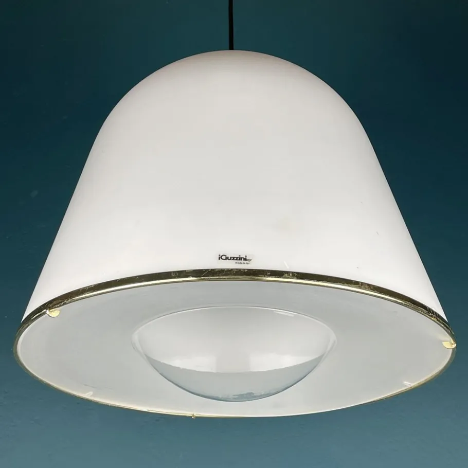 Clearance Pamono Italian White Kuala Pendant Lamp by Franco Bresciani for Guzzini Italy, 1970s