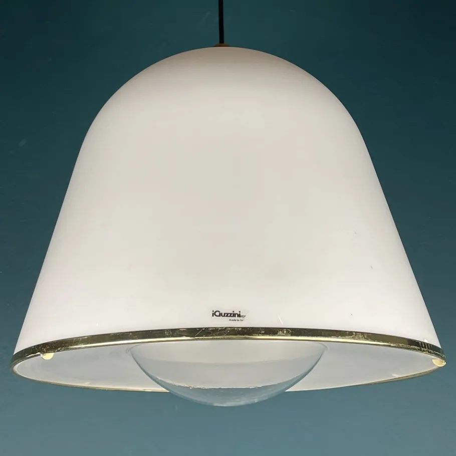 Clearance Pamono Italian White Kuala Pendant Lamp by Franco Bresciani for Guzzini Italy, 1970s