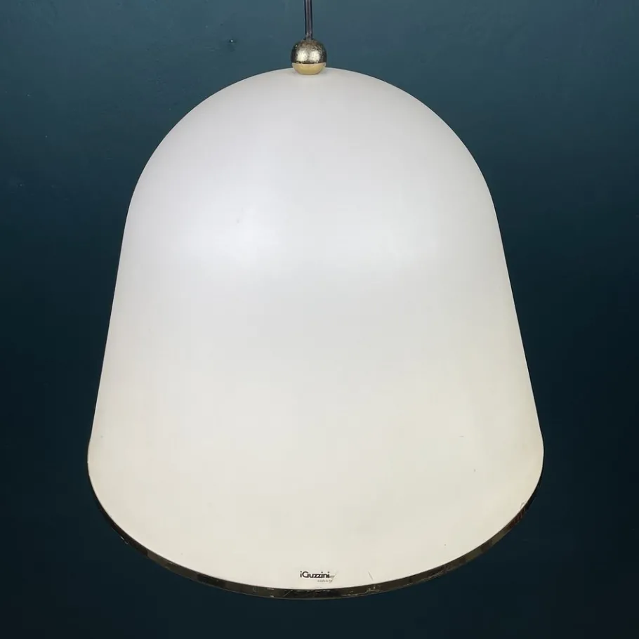 Clearance Pamono Italian White Kuala Pendant Lamp by Franco Bresciani for Guzzini Italy, 1970s