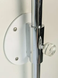 Best Pamono Italian White Painted & Chrome Plated Metal Extendable Arm Wall Lamp, 1970s