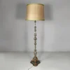 Sale Pamono Italian Wood Floor Lamp with Gold Leaf and Light Blue Lacquer, 1940s