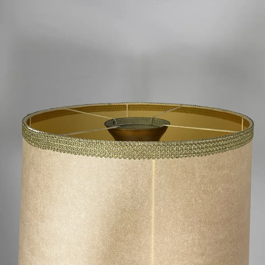 Sale Pamono Italian Wood Floor Lamp with Gold Leaf and Light Blue Lacquer, 1940s