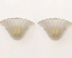 Sale Pamono Italisn Fumè Murano Glass Wall Sconces, 1990s, Set of 2