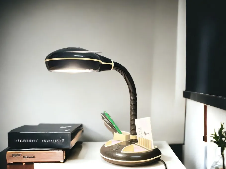 Discount Pamono Japanese Black Plastic Organizer Desk Lamp by Kyoji Tanaka for Rabbit Tanaka, 1980s