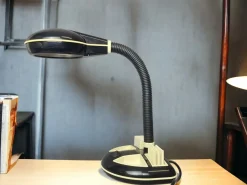 Discount Pamono Japanese Black Plastic Organizer Desk Lamp by Kyoji Tanaka for Rabbit Tanaka, 1980s