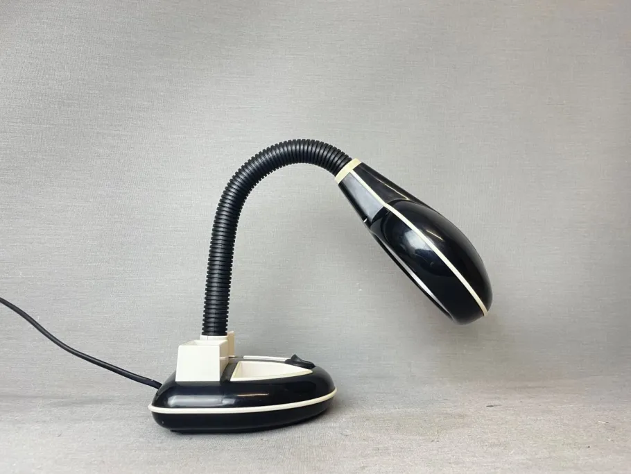 Discount Pamono Japanese Black Plastic Organizer Desk Lamp by Kyoji Tanaka for Rabbit Tanaka, 1980s