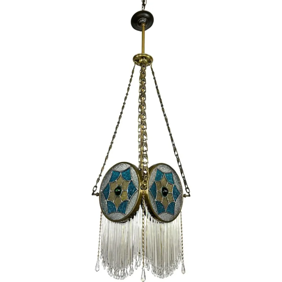 Clearance Pamono Jugendstil Hanging Lamp, 1890s
