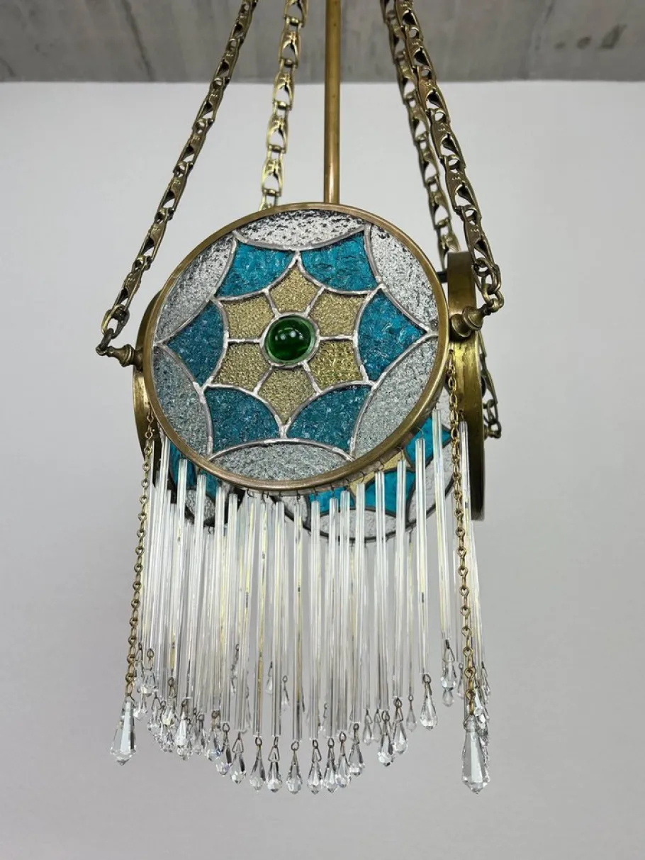 Clearance Pamono Jugendstil Hanging Lamp, 1890s