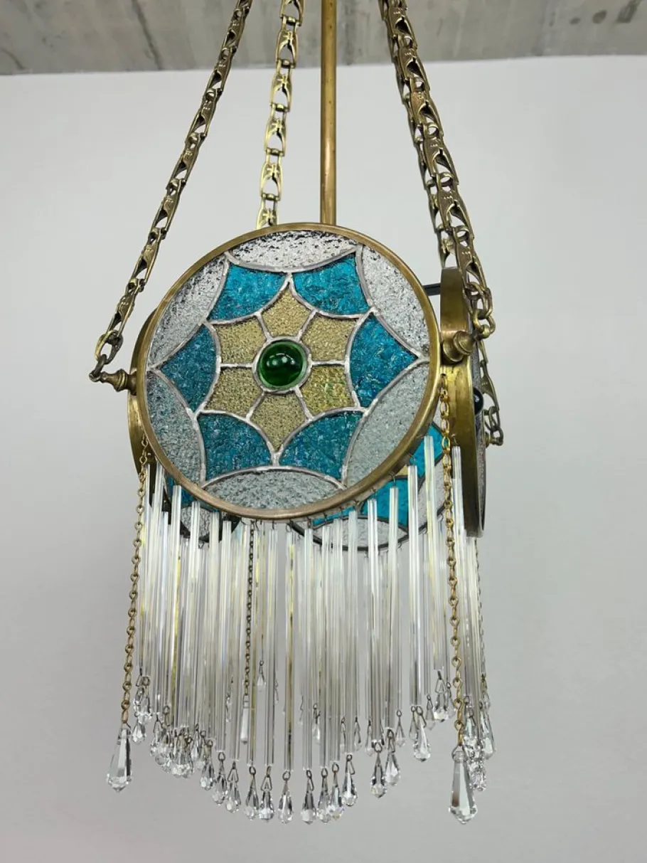 Clearance Pamono Jugendstil Hanging Lamp, 1890s