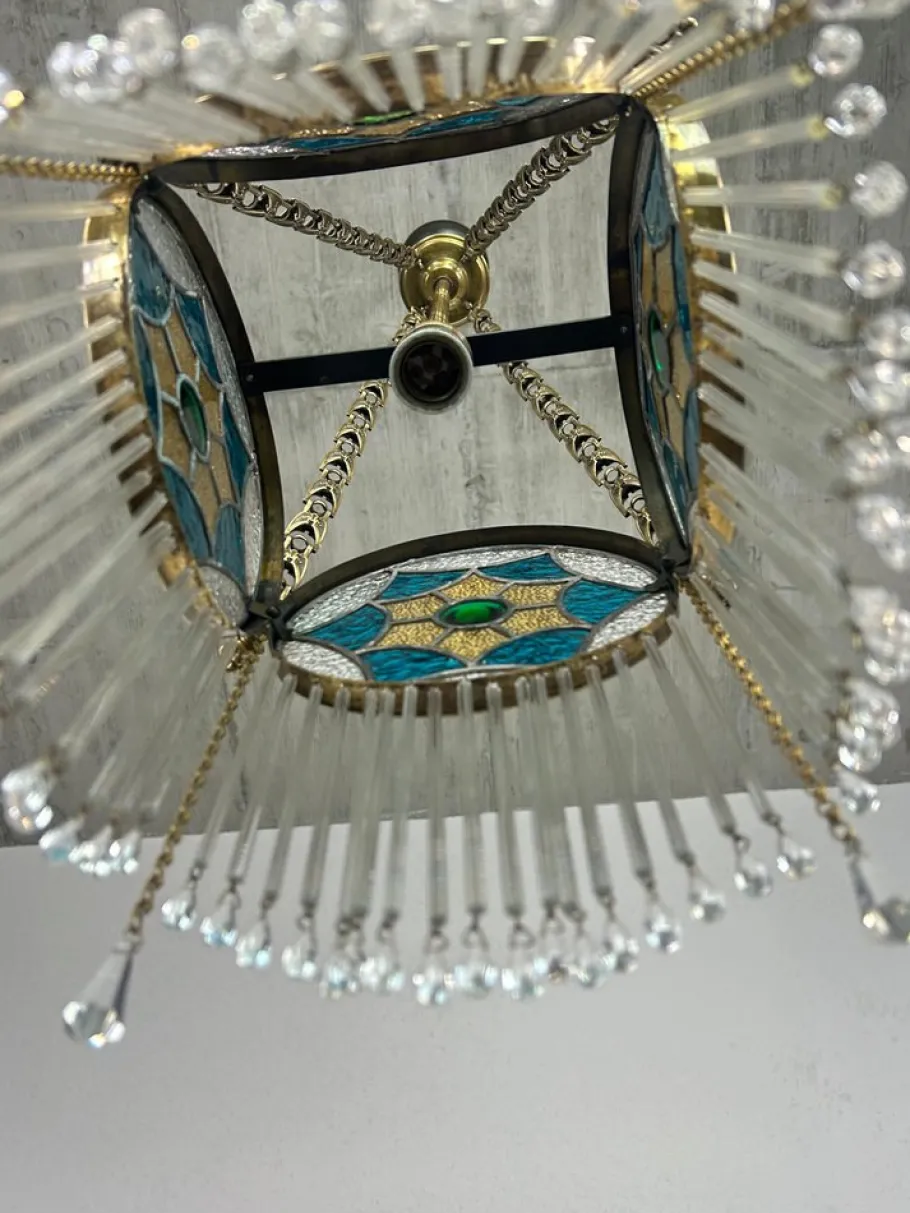 Clearance Pamono Jugendstil Hanging Lamp, 1890s