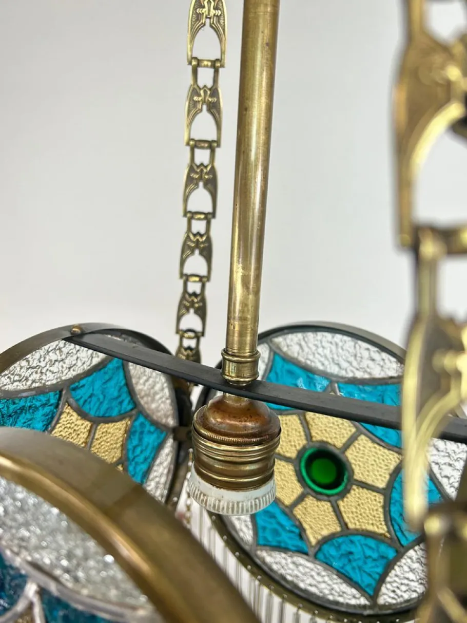 Clearance Pamono Jugendstil Hanging Lamp, 1890s