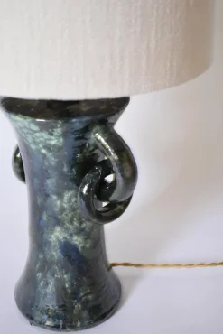 Online Pamono Kasaï Blue and Green Handles Ceramic Lamp by Barracuda Interiors