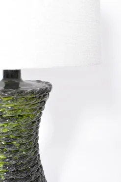 Discount Pamono Kasaï Green Rope Ceramic Lamp by Barracuda Interiors