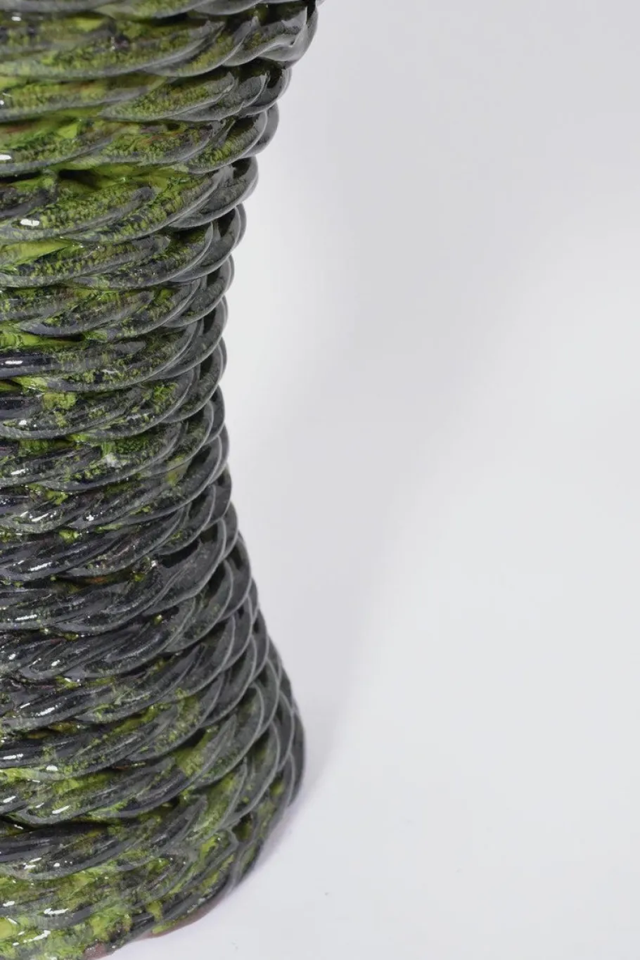 Discount Pamono Kasaï Green Rope Ceramic Lamp by Barracuda Interiors