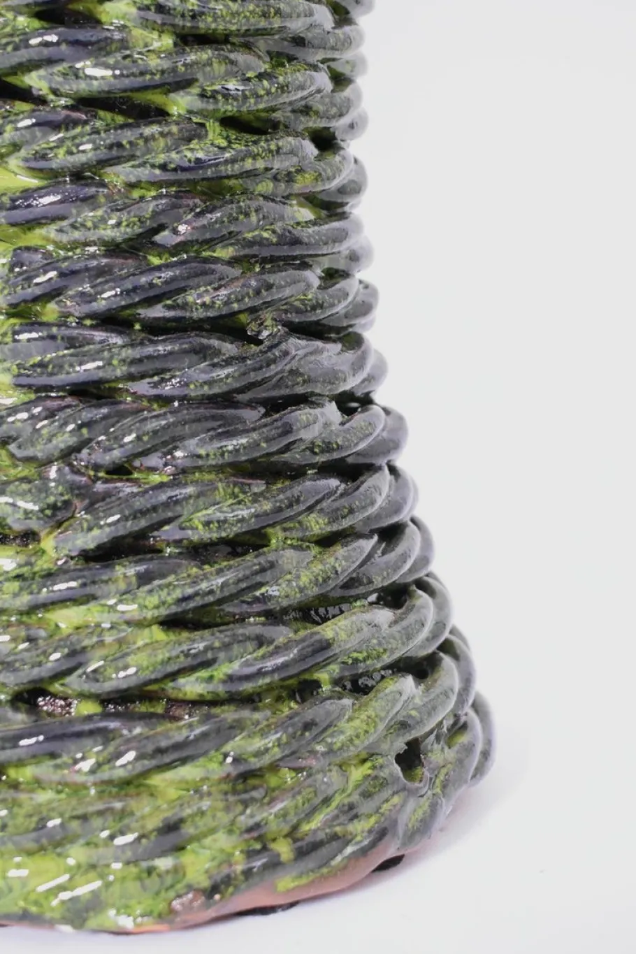 Discount Pamono Kasaï Green Rope Ceramic Lamp by Barracuda Interiors