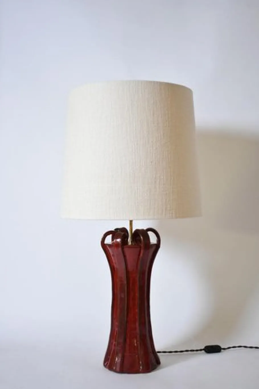Sale Pamono Kasaï Henry Red Ceramic Lamp from Barracuda Interiors