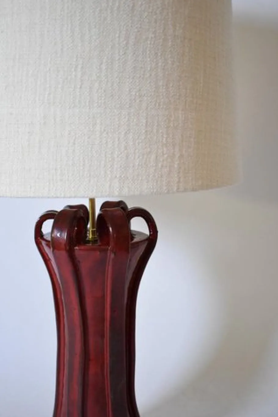 Sale Pamono Kasaï Henry Red Ceramic Lamp from Barracuda Interiors