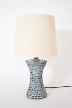 Hot Pamono Kasaï Light Blue Rope Ceramic Lamp by Barracuda Interiors