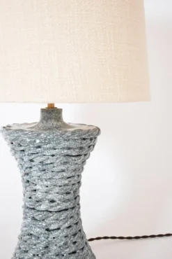 Hot Pamono Kasaï Light Blue Rope Ceramic Lamp by Barracuda Interiors